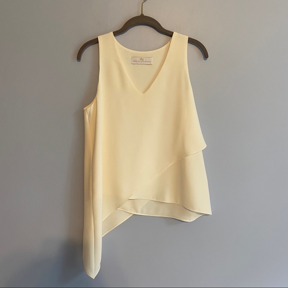 Amanda Uprichard Asymmetrical Sleeveless Top - Size Small